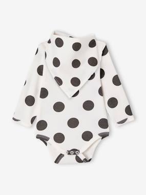 Bébé-Coffret naissance body bébé et bavoir à pois 