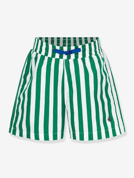 Short de bain enfant à rayures rayé vert - vertbaudet enfant 