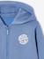 Sweat garçon zippé à capuche motif poitrine blanc chiné+bleu chambray+ocre+rouge+turquoise - vertbaudet enfant 