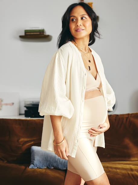 Seamless High-Waist Anti-Chafing Shorties for Maternity white - vertbaudet enfant 