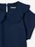 Girls' fancy embroidered collar T-shirt coral+ecru+navy blue - vertbaudet enfant 