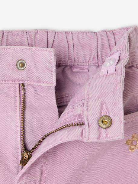 Pantalon fille large couleur pivoine+prune+rose+vert+vert de gris - vertbaudet enfant 