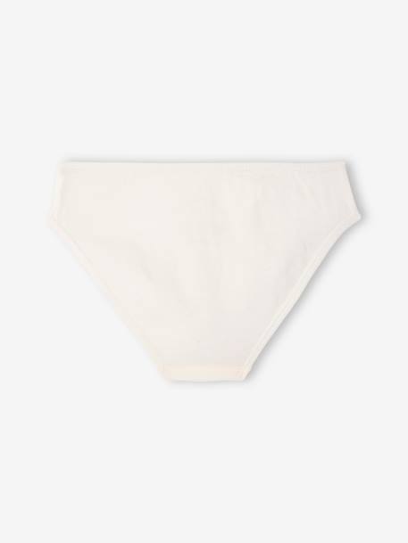 Pack of 7 Fancy Briefs for Girls ecru - vertbaudet enfant 