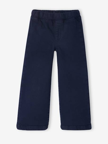 Girls' Basics Large Leggings mauve+navy blue - vertbaudet enfant 