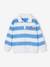 Striped Sweatshirt with Polo Shirt Collar for Boys striped blue - vertbaudet enfant 