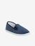 Elasticated Velour Slippers for Children grey+navy blue - vertbaudet enfant 