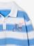 Striped Sweatshirt with Polo Shirt Collar for Boys striped blue - vertbaudet enfant 