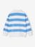 Striped Sweatshirt with Polo Shirt Collar for Boys striped blue - vertbaudet enfant 