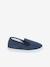 Elasticated Velour Slippers for Children grey+navy blue - vertbaudet enfant 