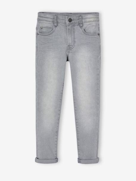 Jean garçon slim morphologique FIN denim black+DENIM BRUT+denim gris+DENIM GRIS FONCE+double stone+STONE - vertbaudet enfant 