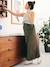 Long Satin-Effect Skirt for Maternity khaki - vertbaudet enfant 