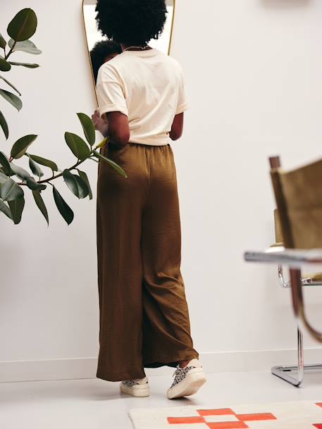 Wide-Leg, Loose-Fitting Trousers for Maternity black+denim blue+olive - vertbaudet enfant 