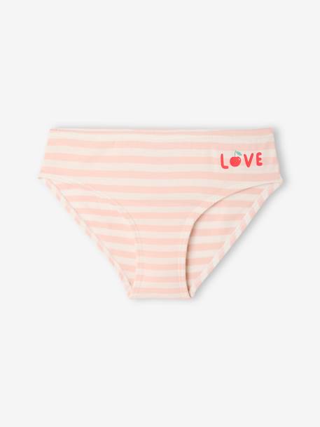 Pack of 7 Fancy Briefs for Girls ecru - vertbaudet enfant 