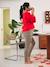 Legging de grossesse imprimé léopard en coton biologique* noir imprimé - vertbaudet enfant 