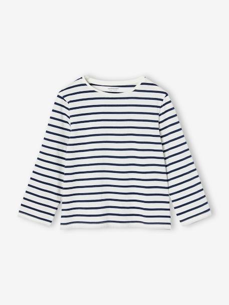 Lot de 3 t-shirts fille fantaisie manches longues anthracite+bleu grisé+corail+indigo+rose - vertbaudet enfant 