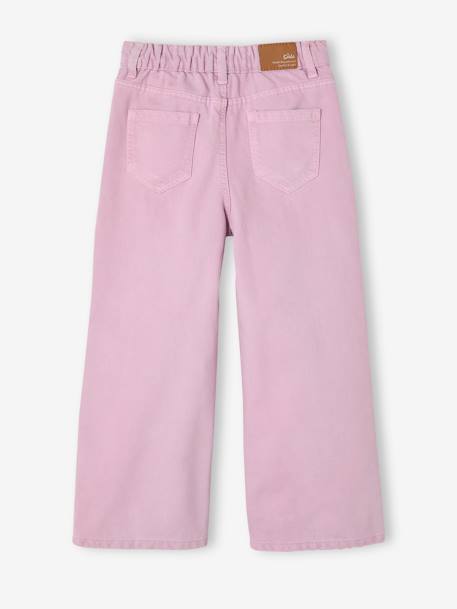 Pantalon fille large couleur pivoine+prune+rose+vert+vert de gris - vertbaudet enfant 
