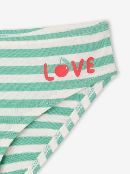 Pack of 7 Fancy Briefs for Girls ecru - vertbaudet enfant 