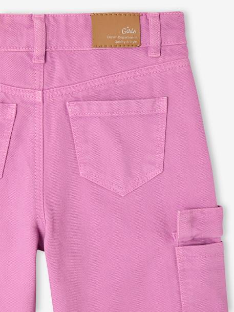 Girls' cargo trousers violet - vertbaudet enfant 