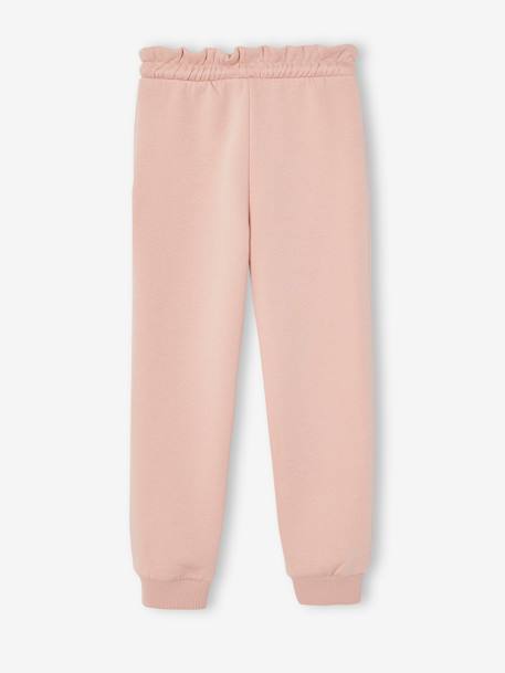 Jogging fille molleton motif love irisé rose+vert sauge - vertbaudet enfant 