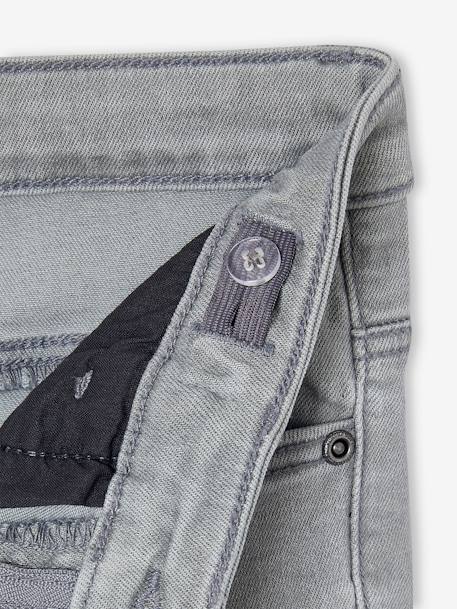 Slim morphological jeans for boy size large Dark Blue+Dark Grey+Denim Blue+denim grey+double stone - vertbaudet enfant 