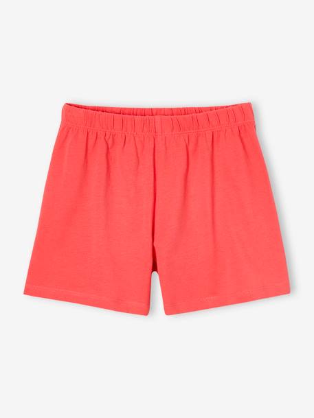 Pack of 2 Pyjamas, 1 Rainbow + 1 Pink Flamingo, for Girls turquoise - vertbaudet enfant 