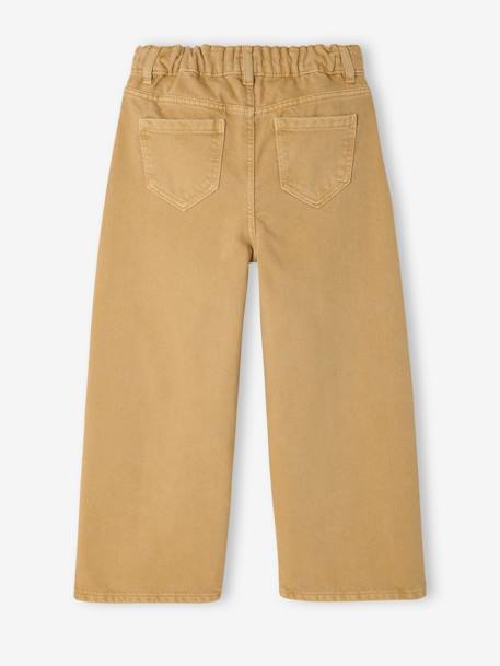 Pantalon fille large couleur moutarde+pivoine+rose+vert de gris - vertbaudet enfant 