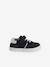 Leather Trainers with Laces and Hook-&-Loop Strap, for Babies navy blue - vertbaudet enfant 
