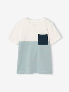 T-shirt garçon coloblock manches courtes - vertbaudet enfant Garçon-T-shirt garçon coloblock manches courtes