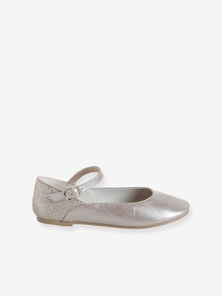 Glittery Ballet Pumps for Girls gold - vertbaudet enfant 