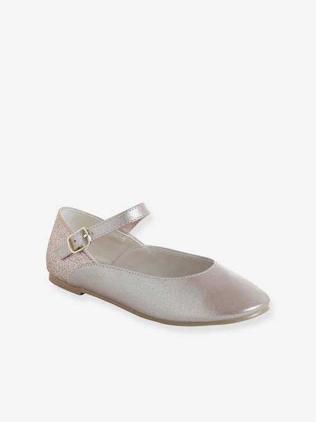 Glittery Ballet Pumps for Girls gold - vertbaudet enfant 