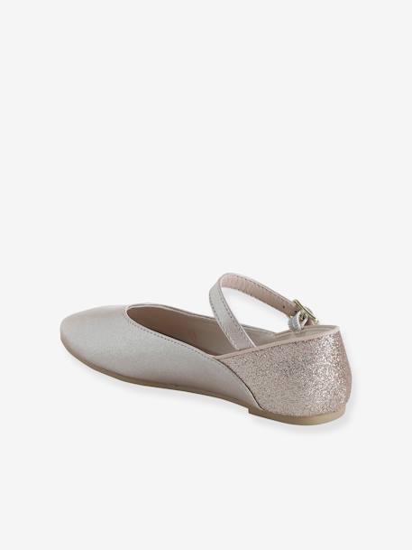Glittery Ballet Pumps for Girls gold - vertbaudet enfant 