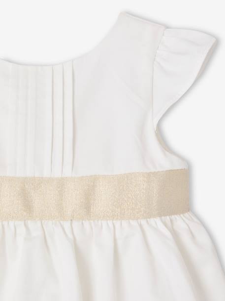 Occasion Wear Dress with Bow at the Back, for Babies - white, Baby Occasion Wear Dress with Bow at the Back, for Babies - white, Baby