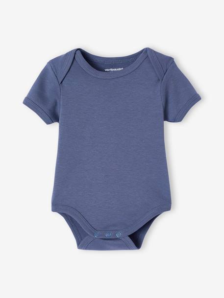 Lot de 5 bodies bébé garçon manches courtes coffret cadeau bleu - vertbaudet enfant 