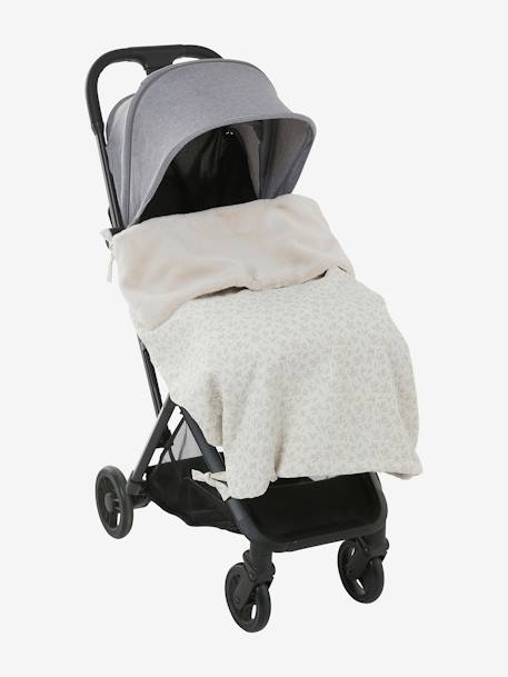 Reversible pram blanket HYGGE printed beige - vertbaudet enfant 