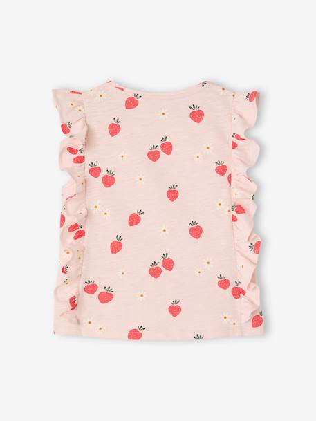 Frilly strawberry print T-shirt for girls pale pink - vertbaudet enfant 