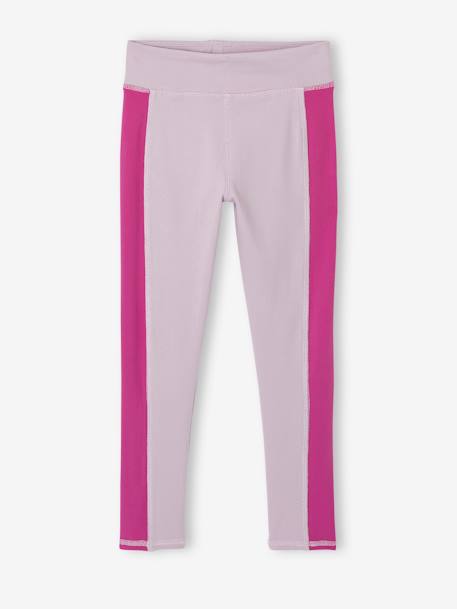 Girls' hooded sweatshirt and leggings sports set lilac - vertbaudet enfant 
