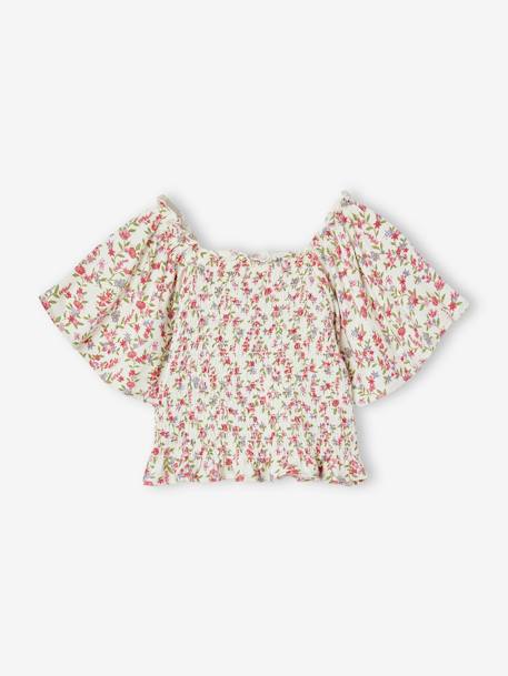 Floral smock top for girls multicoloured - vertbaudet enfant 