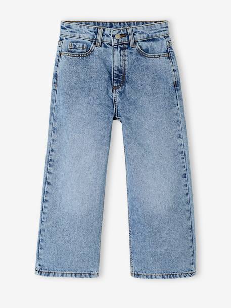 Jean fille large morphologik tour de hanches fin bleu clair+bleu foncé+bleu moyen - vertbaudet enfant 