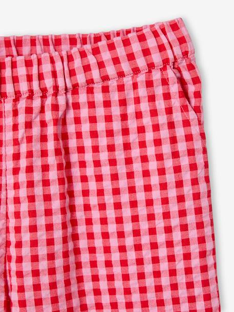 Ensemble fille blouse pantalon 7/8ème rose bonbon+vert sauge - vertbaudet enfant 