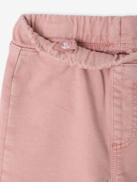 Girls' Basics Large Leggings mauve+navy blue - vertbaudet enfant 