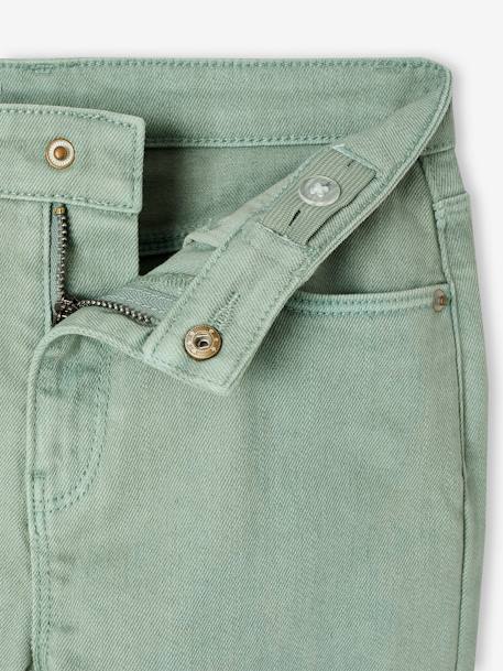 Pantalon slim fille morphologique large anthracite+rose poudré+vert sauge - vertbaudet enfant 