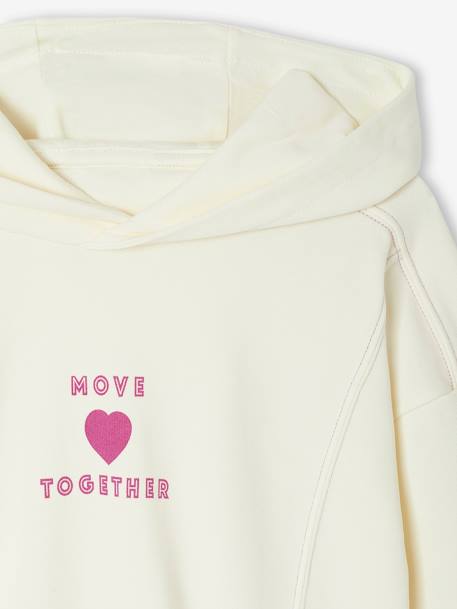 Girls' hooded sweatshirt and leggings sports set lilac - vertbaudet enfant 
