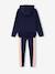 Technical fabric hooded sweatshirt and leggings set for girls navy blue - vertbaudet enfant 