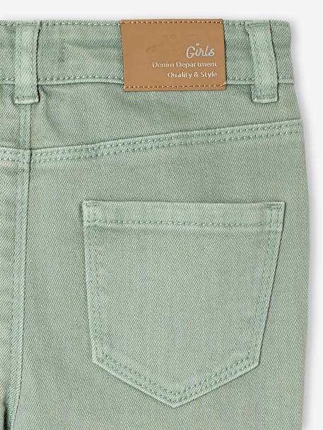 Pantalon fille slim morphologique fin anthracite+rose poudré+vert sauge - vertbaudet enfant 