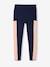 Technical fabric hooded sweatshirt and leggings set for girls navy blue - vertbaudet enfant 