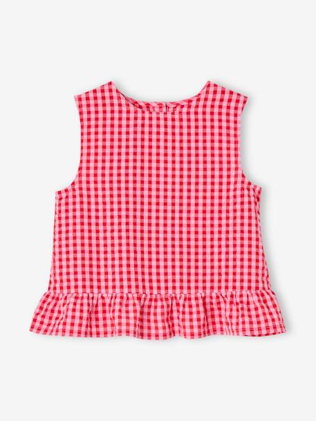 Ensemble fille blouse pantalon 7/8ème rose bonbon+vert sauge - vertbaudet enfant 