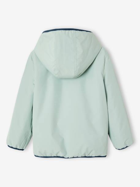 Blouson garçon réversible bleu océan+vert - vertbaudet enfant 