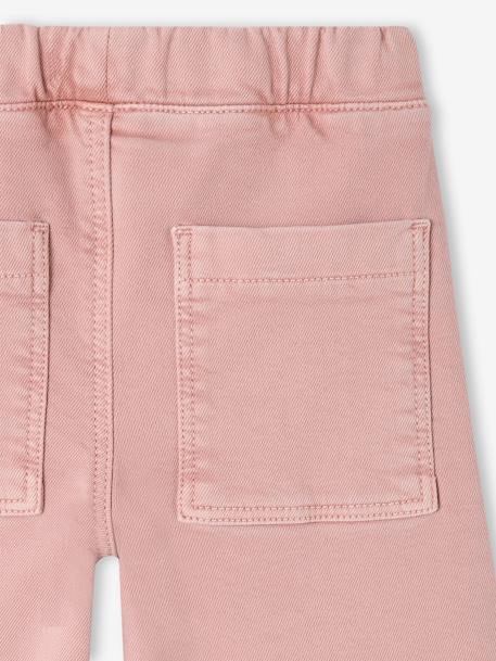Girls' Basics Large Leggings mauve+navy blue - vertbaudet enfant 