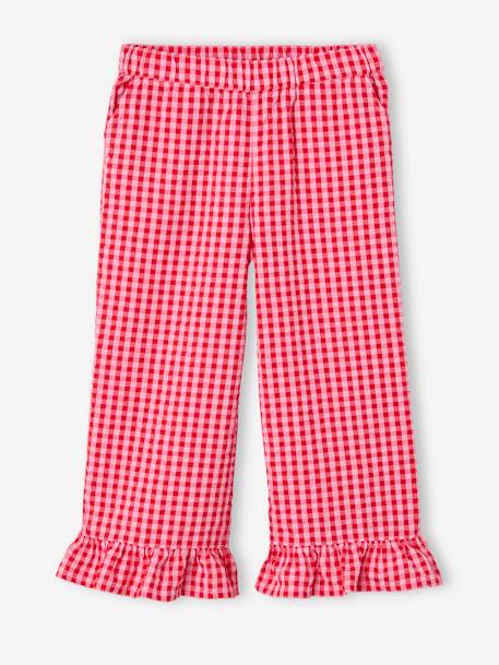 Ensemble fille blouse pantalon 7/8ème rose bonbon+vert sauge - vertbaudet enfant 