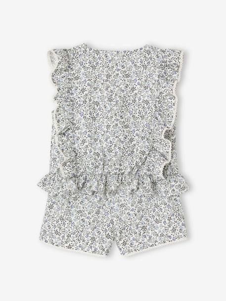 Occasion Wear Blouse + Shorts Set for Girls printed blue - vertbaudet enfant 